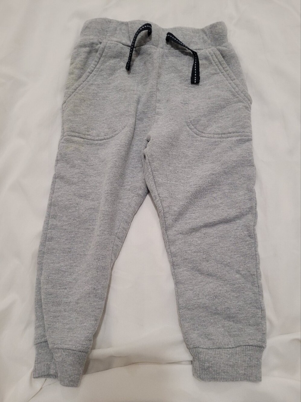 Kids Gray Fleece Jogger Bottoms